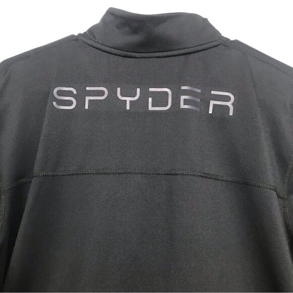 Spyder Active Black Quarter Zip ProWB Performance Long Sleeve Pullover - Picture 8 of 12